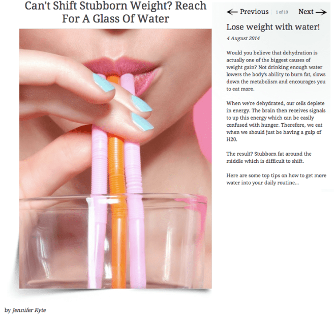 Can't shift stubborn weight - reach for water