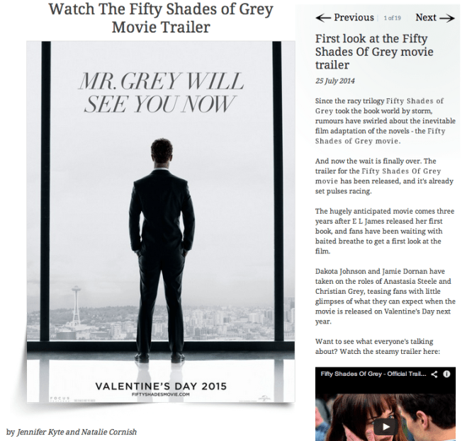 Fift Shades of Grey Movie Trailer