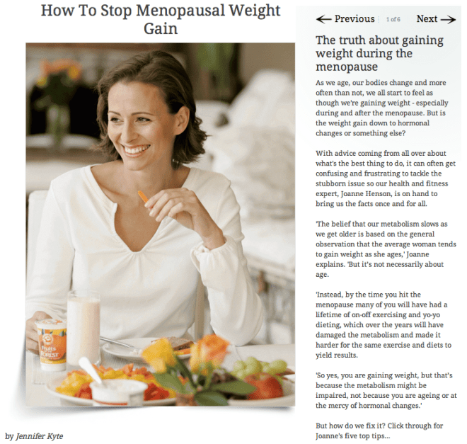 Menopausal Weight Gain