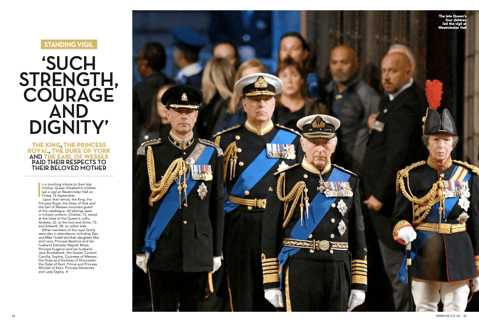 The Queen's children stand vigil at her coffin